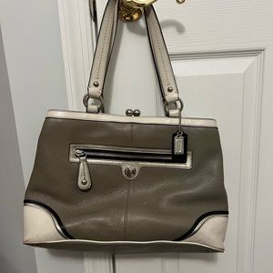 Coach Bag - Grey and white